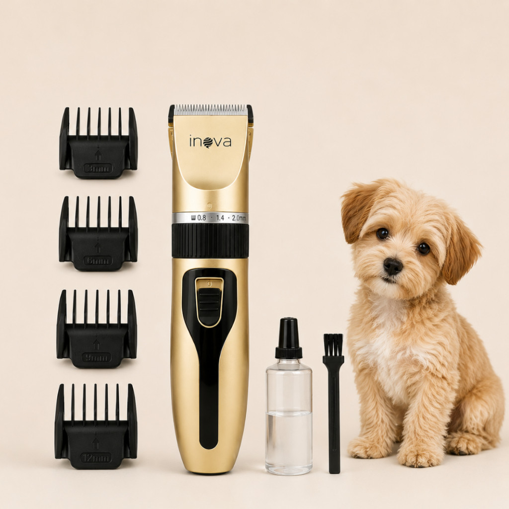 Kit Máquina Para Tosar Pet Pente Lixa Máquina Profissional Para Cachorro & Gato