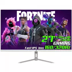 Monitor Gamer SuperFrame Crystal, 27 Pol, Dual Mode, 4K Ultra HD 160Hz / Full HD 320Hz, 1ms, Branco