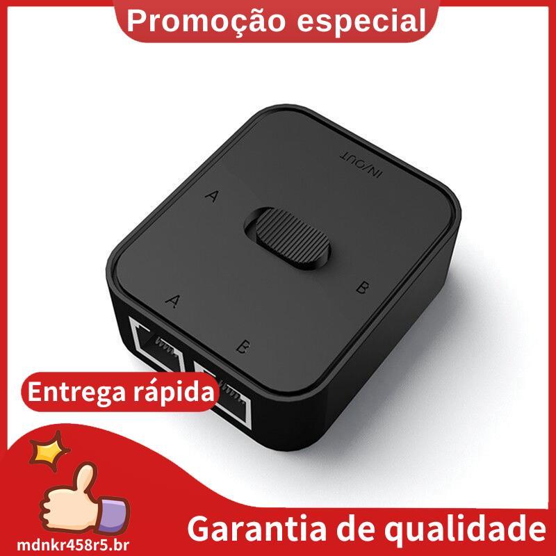 Switch De Rede RJ45 LAN CAT6 De 2 Portas 1000Mbps 2 Em 1 Saída/1 2 Saídas Divisor De Switcher Externa Interna . mdnkr458