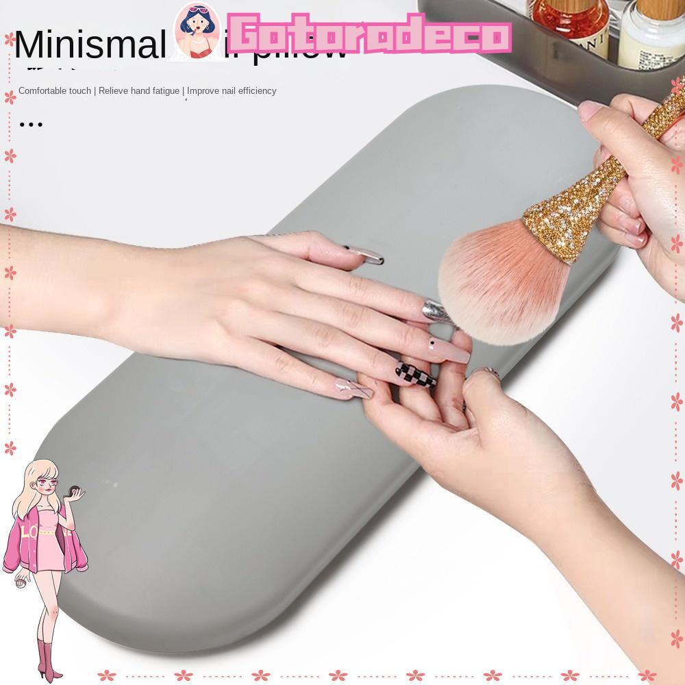 GOTORADECO Travesseiro De Mão Para Unhas , Apoio De Braço Portátil , Suporte De , Tapete De Mesa De Manicure Dobrável Pr