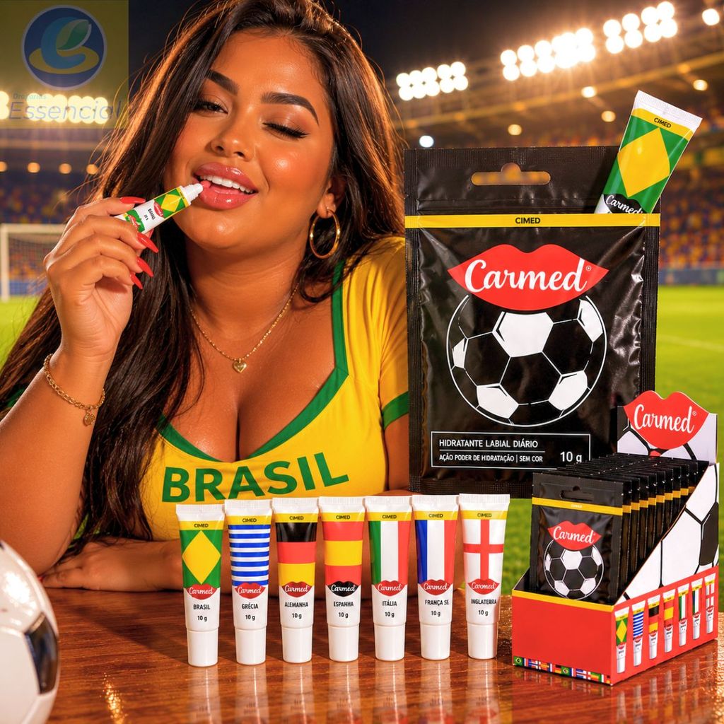 Hidratante Labial Boca Carmed Seleção Copa 2026 País Países Brasil Surpresa 5g Promoção