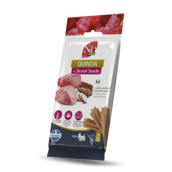 SNACK ND QUINOA YUCCA CORDEIRO CÃO MINI 60G