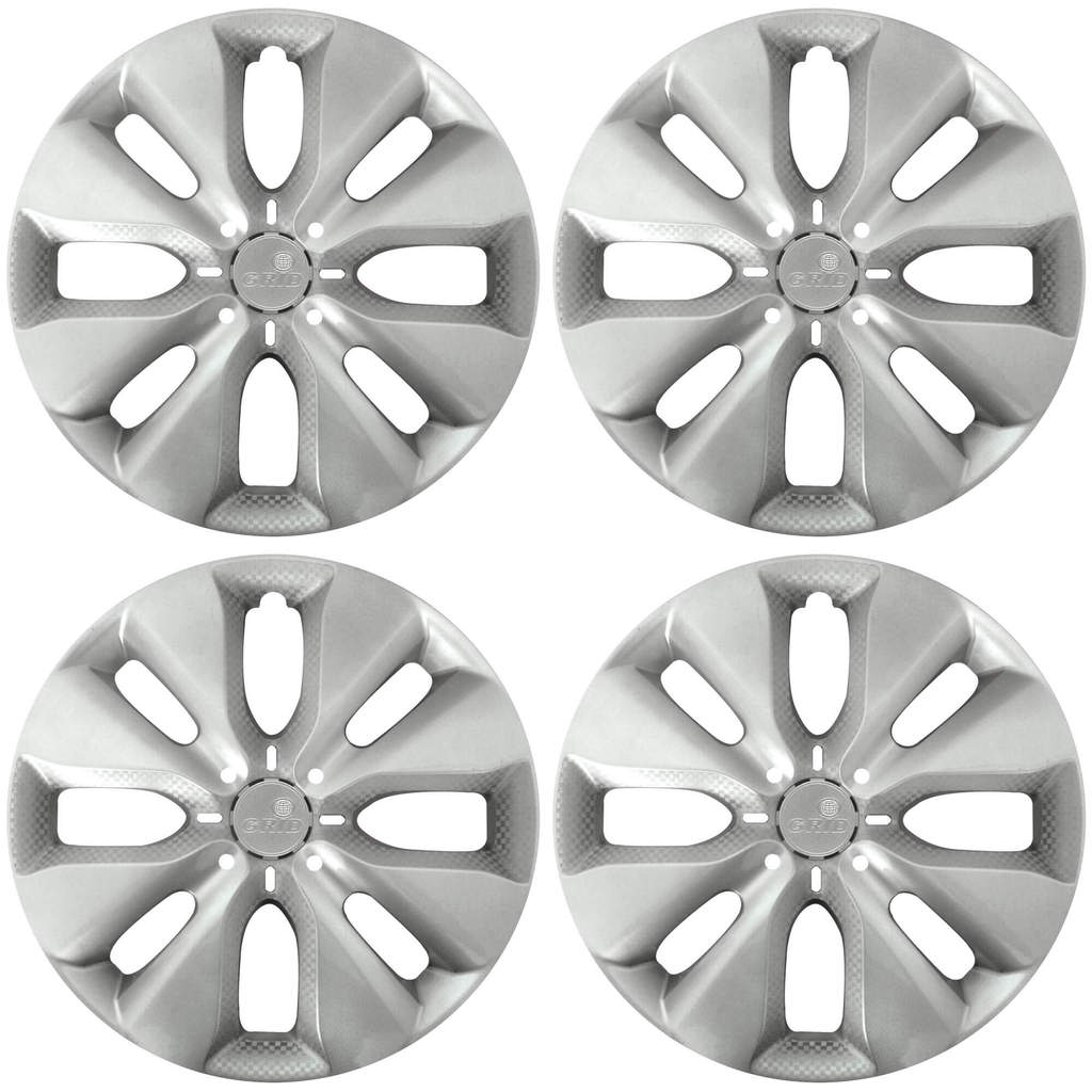 Calota Aro 15" cor Prata Modelo C3 2014/18 (Jogo c/ 4 Calotas) Grid - 130AR-PTA-E