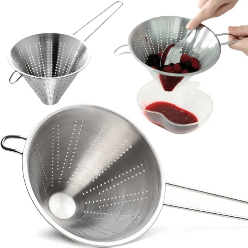 Funil Peneira Passador Coador Chinoy Em Inox 14cm An2054 Cozinha - Mimo Style