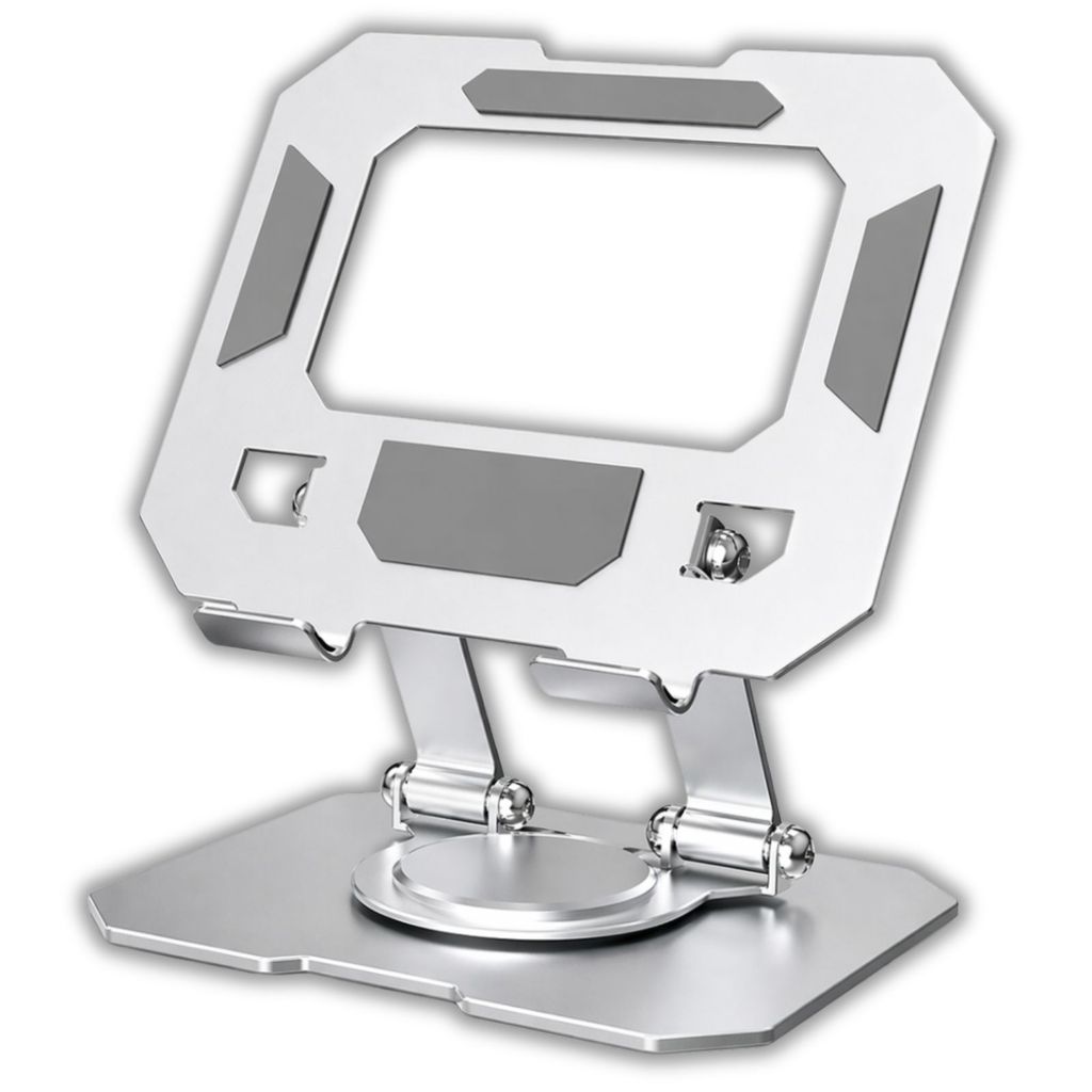 Suporte Giratório Shippei Ml-1304 Mesa Para Tablet Notebook Alumínio Prateado