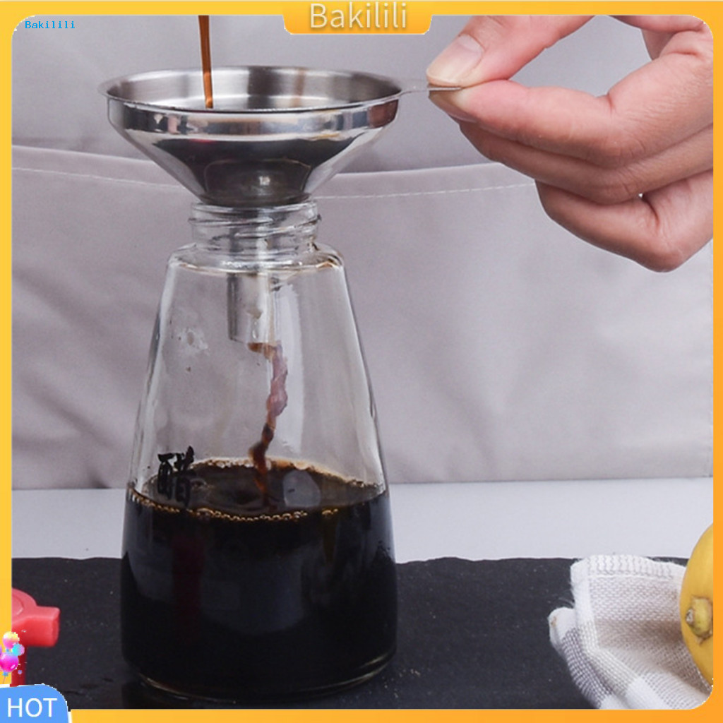 { Bakili } Funil De Enchimento De Garrafas Conjunto De Funis De Cozinha De Aço Inoxidável De 3 Tamanhos Com Anel De Braç