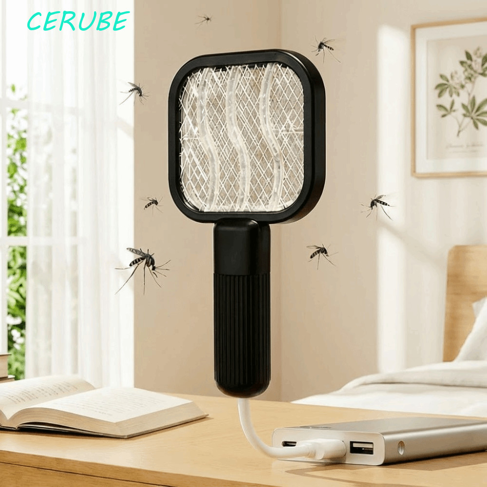 Raquete De Insetos CERUBE , Mini Mata-Mosquitos USB Portátil , Rede De Segurança , Lâmpada Assassina De Plástico , Jardi
