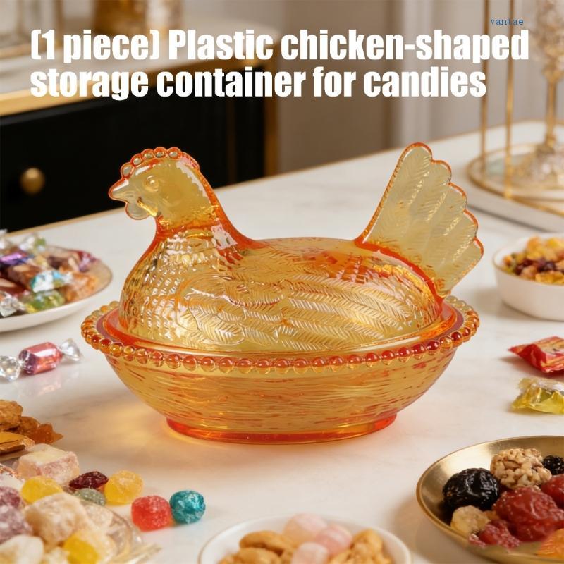 VANT Galinha Páscoa Ninho Tigela Doces Tampa Decorativa Pote Para Casa Feri