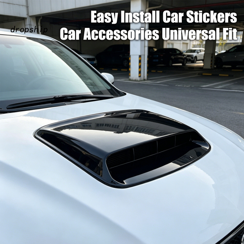 Car Stickers Firm Installation Decals Universal Hood Scoop Sticker Abs Fake Air Vent Sporty Self-adhesive Fender Trim Ex