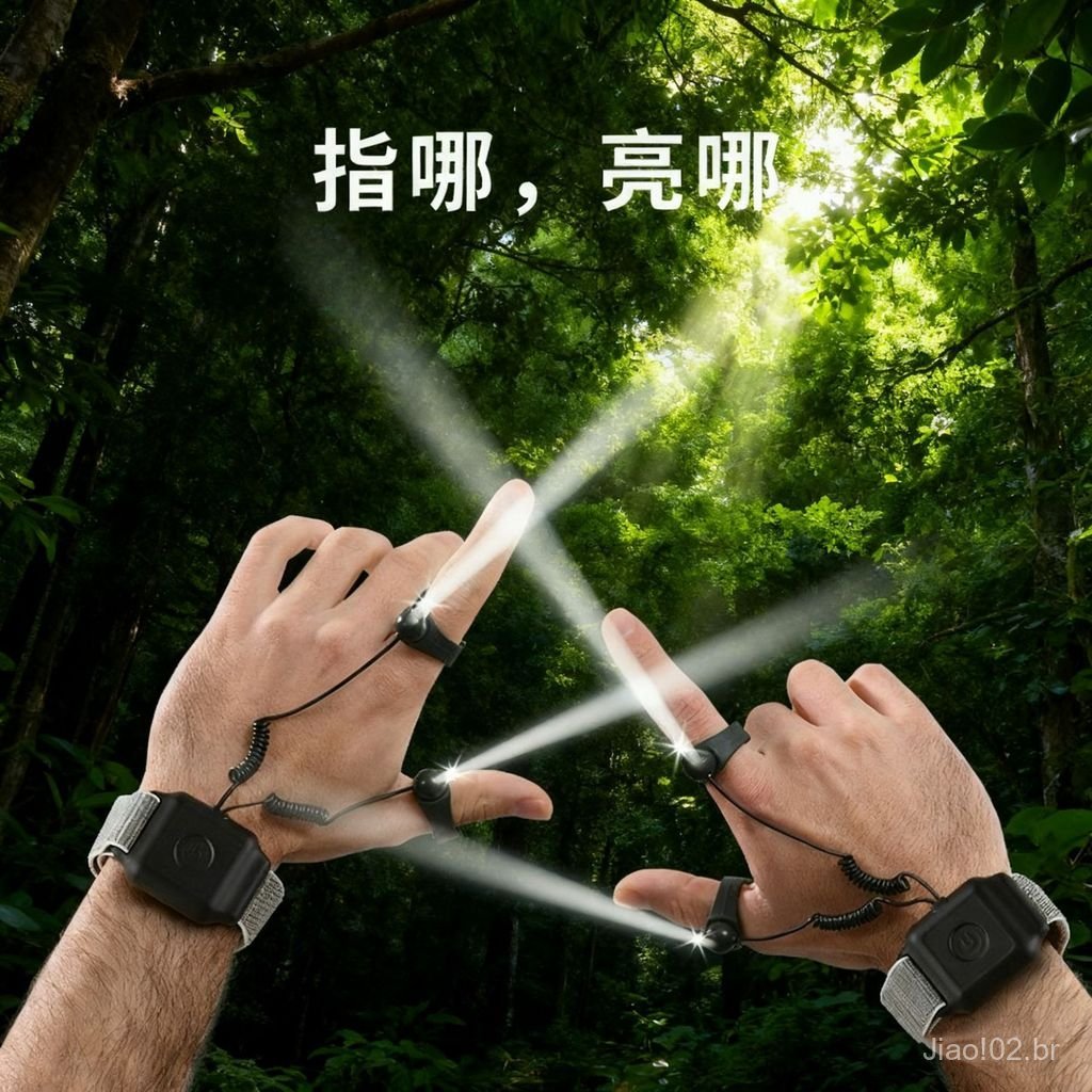 Lanterna para pesca noturna, reparos e iluminação, luz forte recarregável de pulso com LED, iluminação localizada, luz p