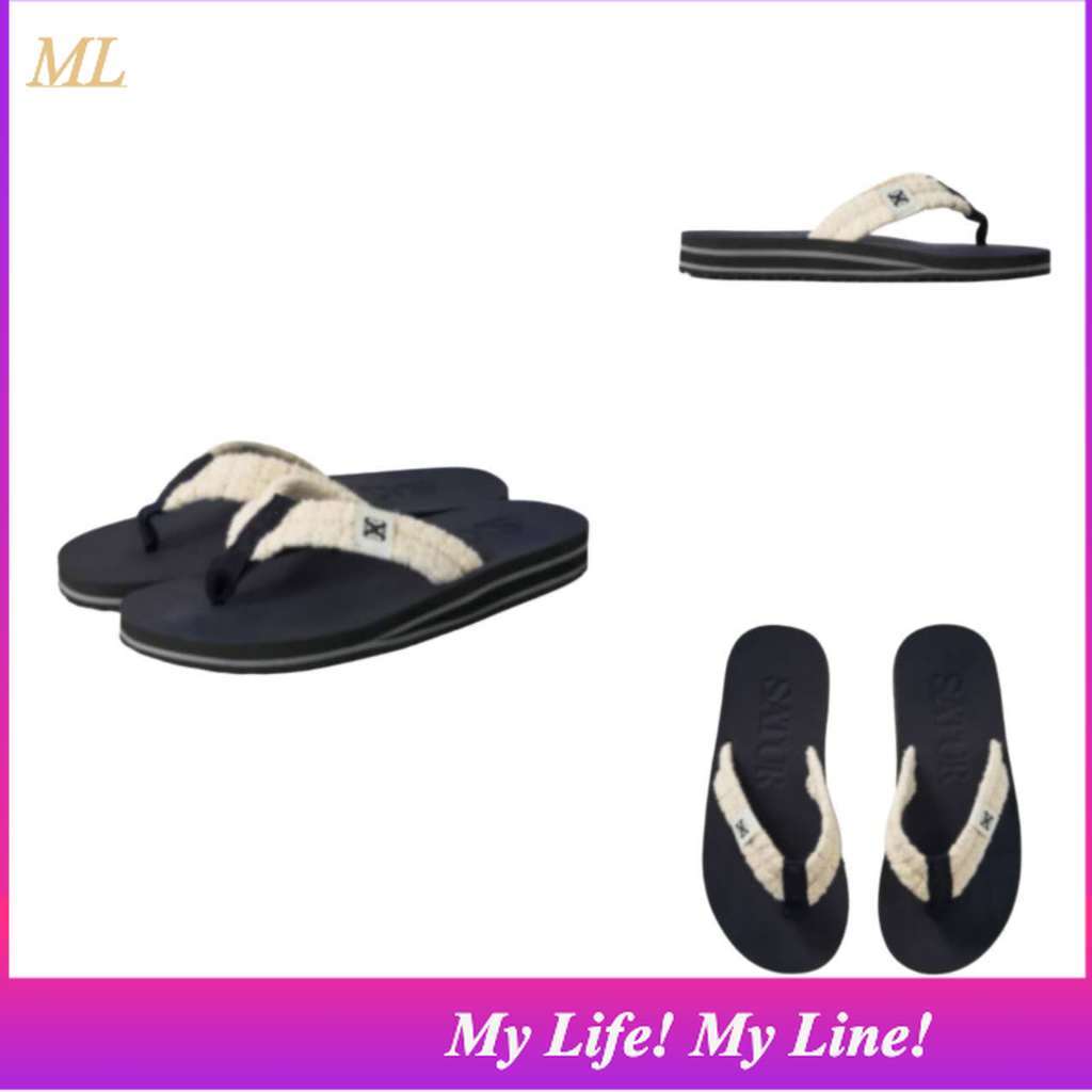 ML2 Satur Terra Flip Flop-Sandália Coreana Exclusiva Sherpa Strap Thong Unissex