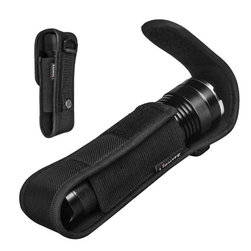 Capa tática para lanterna ao ar livre, ajustável, EDC, acessórios para lanterna, bolsa de cintura, luz forte, patrulha e
