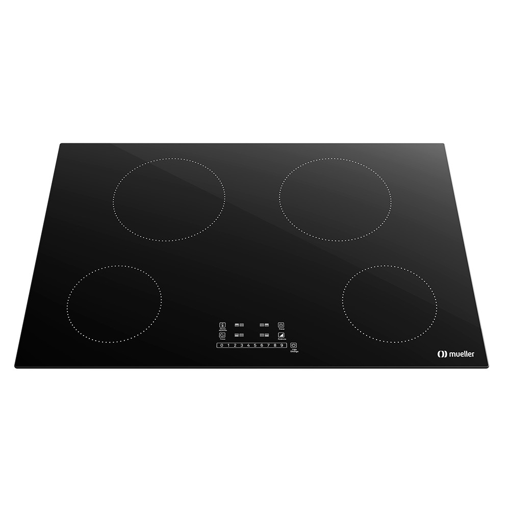 Imagem Cooktop de Indução 04 Bocas Mueller MCI024BG1 Vitrocerâmico c/Trava de Segurança Preto 220V