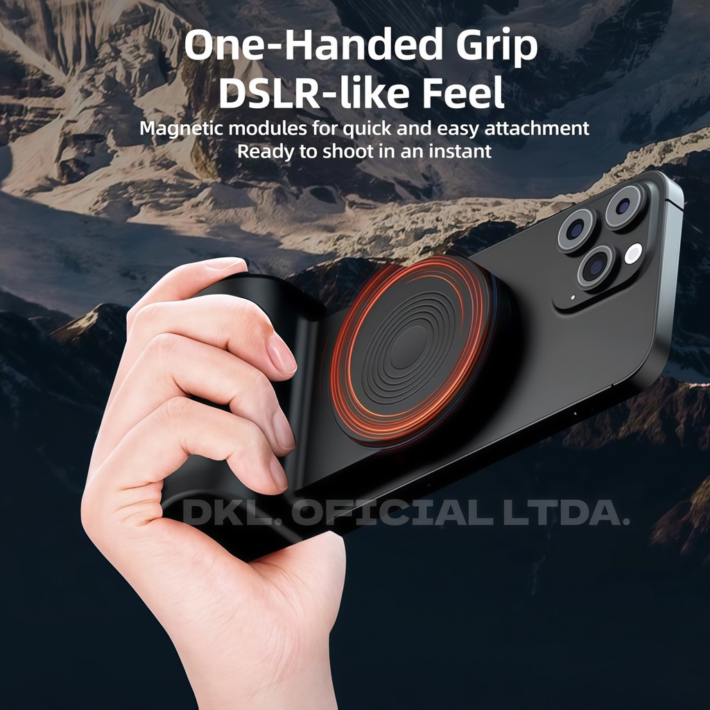 Suporte Magnético Celular Bluetooth Grip Estabilizador de Fotos Com Controle Remoto Aclopado P.QIU
