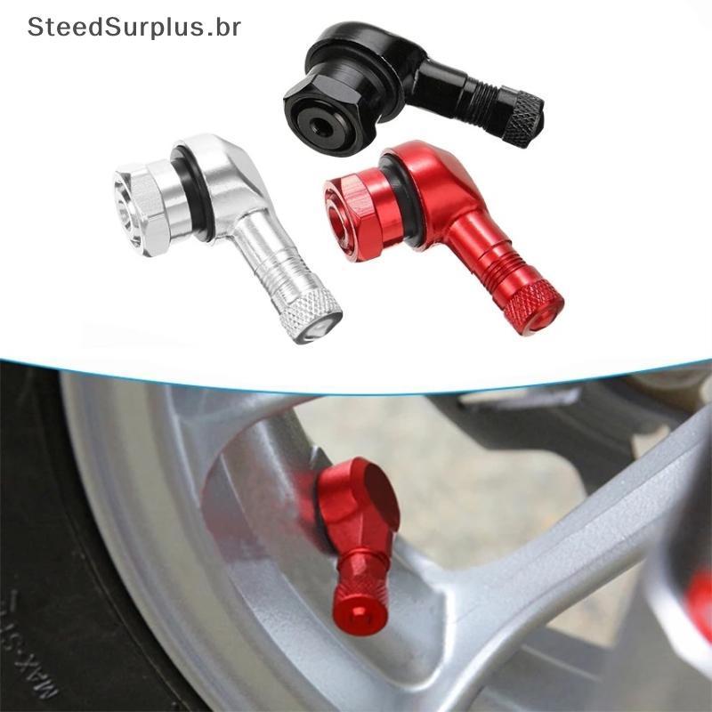 Válvula De Pneu De Motocicleta De Alumínio CNC SS 11.3 Mm Design De 90 Graus Para Inflação Conveniente E Melhor Manuseio