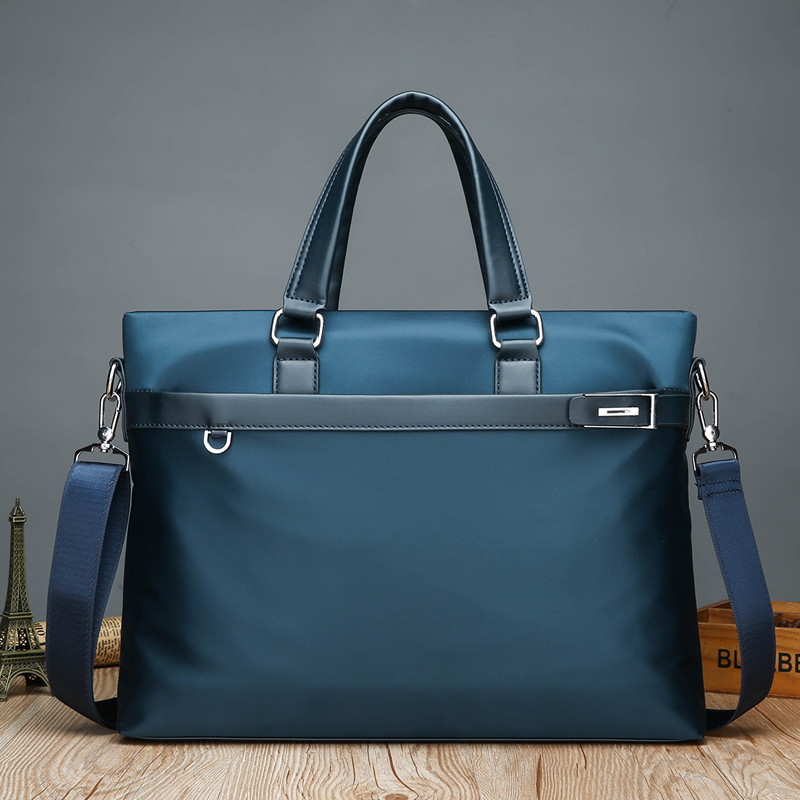 Bolsa masculina Oxford pano bolsa de ombro mensageiro negócios Casual bolsa masculina lona maleta Horizontal