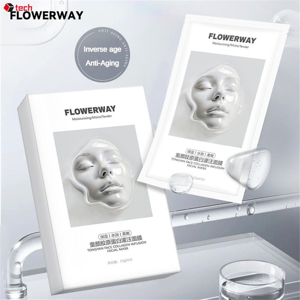 Máscara de Limpeza Hidratante e Umectante FLOWERWAY: Hidrata a Pele, Ilumina a Pele, Repara e Cuida dos Efeitos