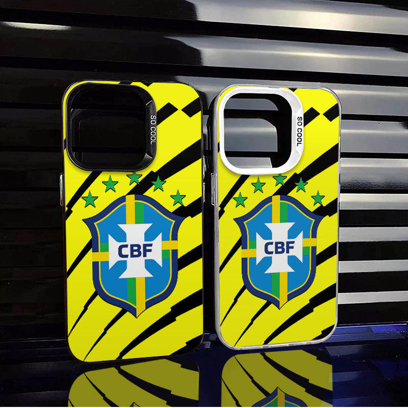 Capinha capa de celular seleção brasileira de futebol Para iPhone 11 normal 12 13 15 14 17 16 Pro Max 14 Plus capa