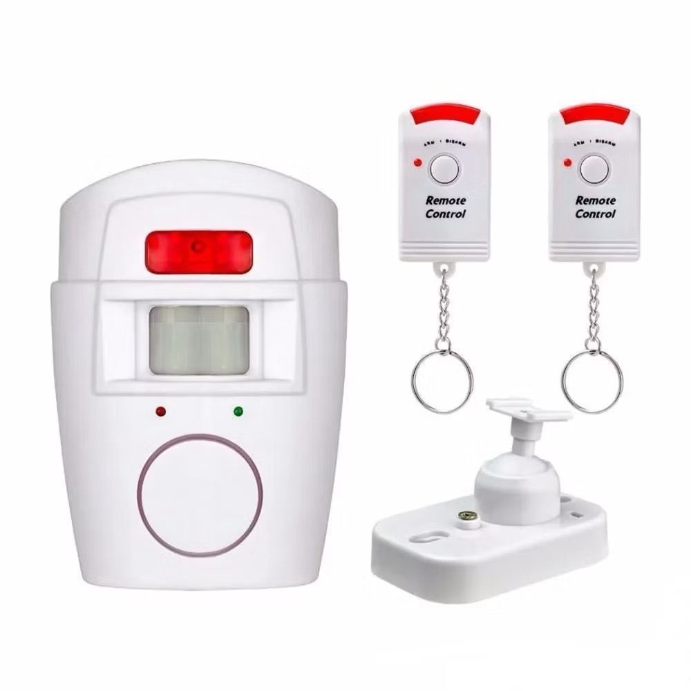 Kit Alarme Com Sirene 105dB Sem Fio Antifurto Sensor De Presença E Controles
