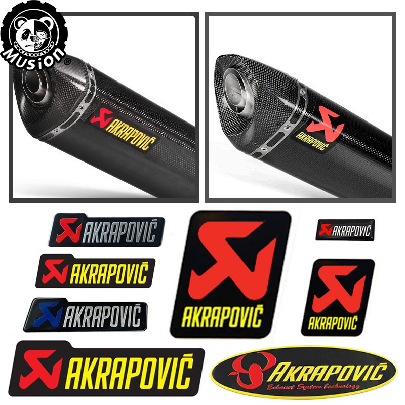 Adesivo de Escape Akrapovic Resistente ao Calor em Alumínio, Decalque 3D à Prova d'Água para Motocicleta