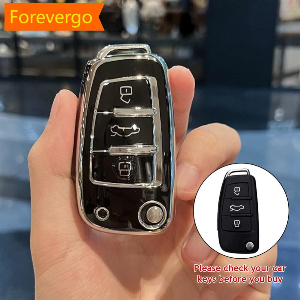 Capa Dobrável Para Chave De Carro forevergo , Fob Audi A1 A3 8P A4 A5 A6 C7 A7 S3 S7 S8 R8 Q2 Q3 Q5 Q7 Q8 SQ5 C6 TT RS3