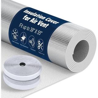 Capa de Isolamento para Ventilador de Sótão, 39 x 55 Polegadas, Capas de Vedação para Teto de Sótão em Folha de Alumínio