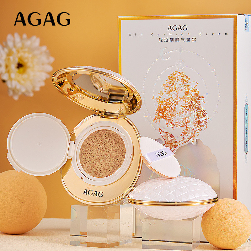 AGAG Almofada Delicada Transparente Leve Almofada Creme BB Cream Corretivo Base Líquida Hidratante Não É Fácil de Tirar