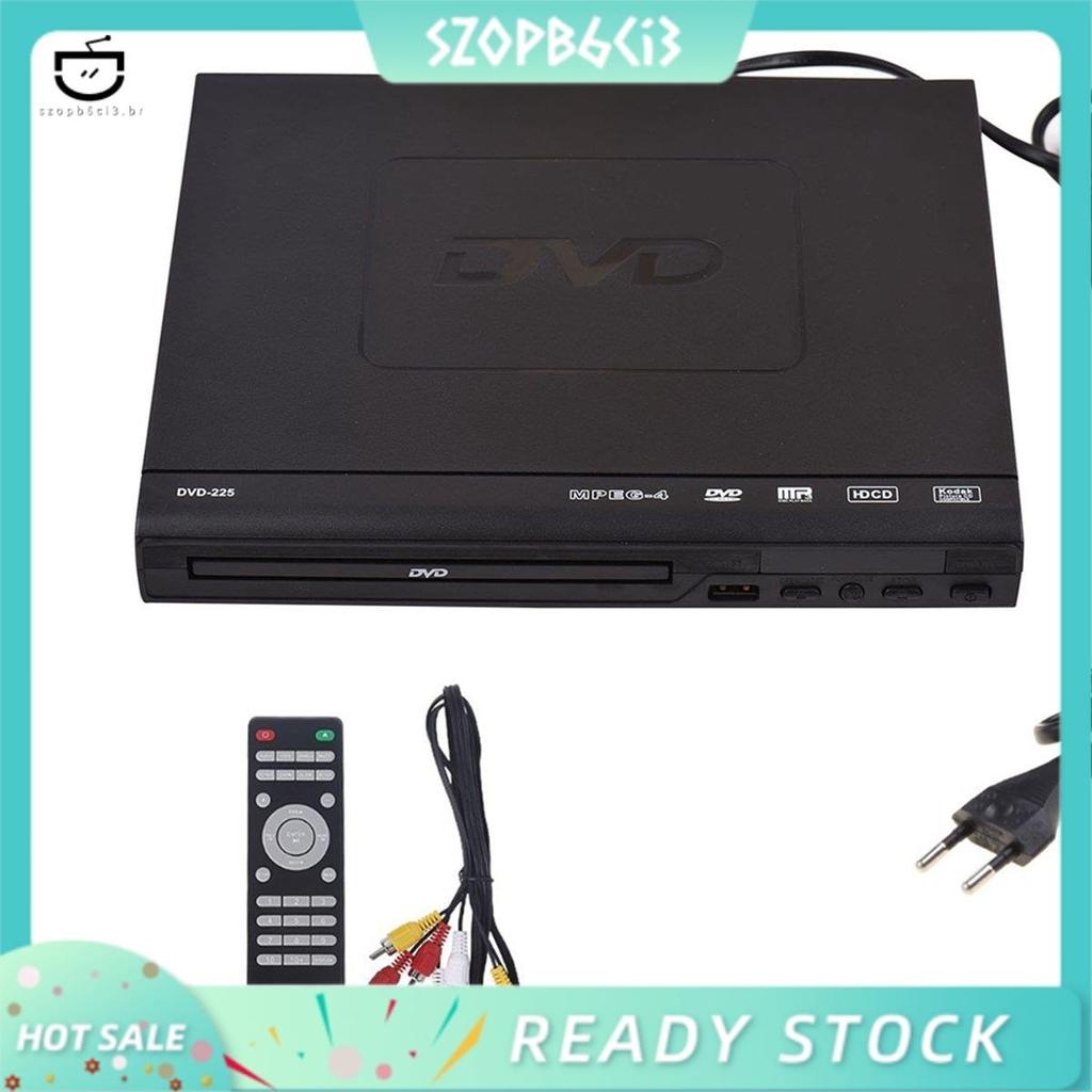 [szopb6ci3 . br] DVD-225 Home Player Leitor Multimídia Digital Saída AV Com Controle Remoto Para TV VCD EU PLUG