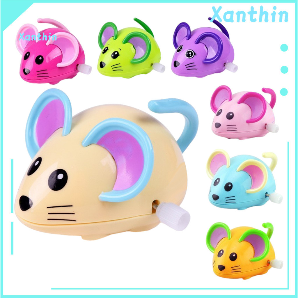 Children Wind-up Toy Battery-free Kids Mouse – Mini Cartoon Rat Clockwork Walking Educational Fun for Toddlers Boys Gi