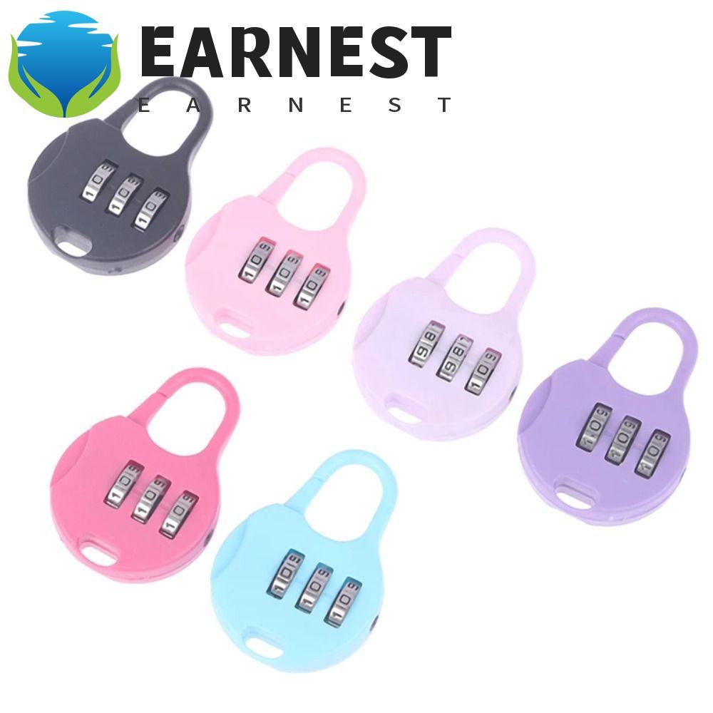 Cadeado EARNEST , De Mochila Com Combinação De Senha De Plástico , Fechaduras Dígitos De Bloqueio
