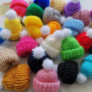 [baipestoner] 10 Unidades De 3.5 Cm De Fio De Lã Misto Mini Chapéu Boné Vestuário Boneca Materiais Artesanais