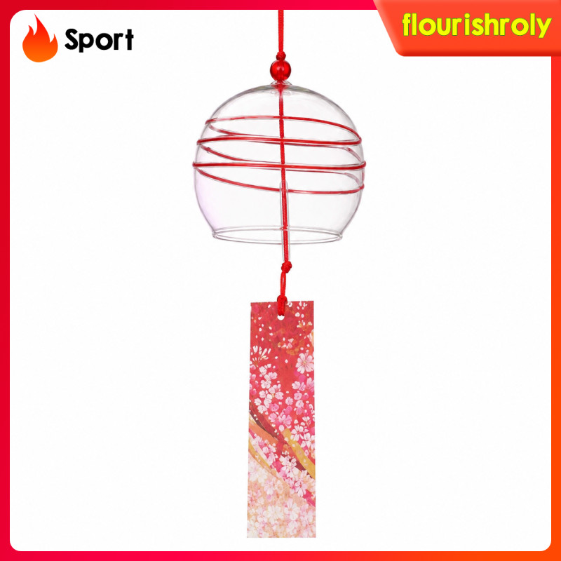 [Flourishroly2] Carrilhão De Vento De Vidro Com Alto Teor De Borosilicato Artesanal Decoração De Janela Japonesa Pendura