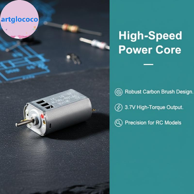 Artglococo Mini Motor De Alto Torque FF180 DC 3.7V Para Carro De Brinquedo Inovador Funcionalidade De Escova De Carbono