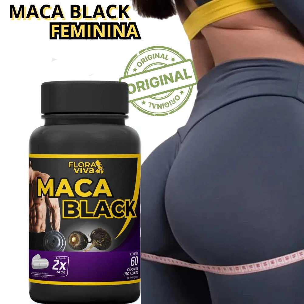 cresce bumbum aumenta glúteos, empina e tonifica Ganhe Massa Muscular - M BLACK FEMININO Pote 60 Capsulas 500Mg — imagem 1