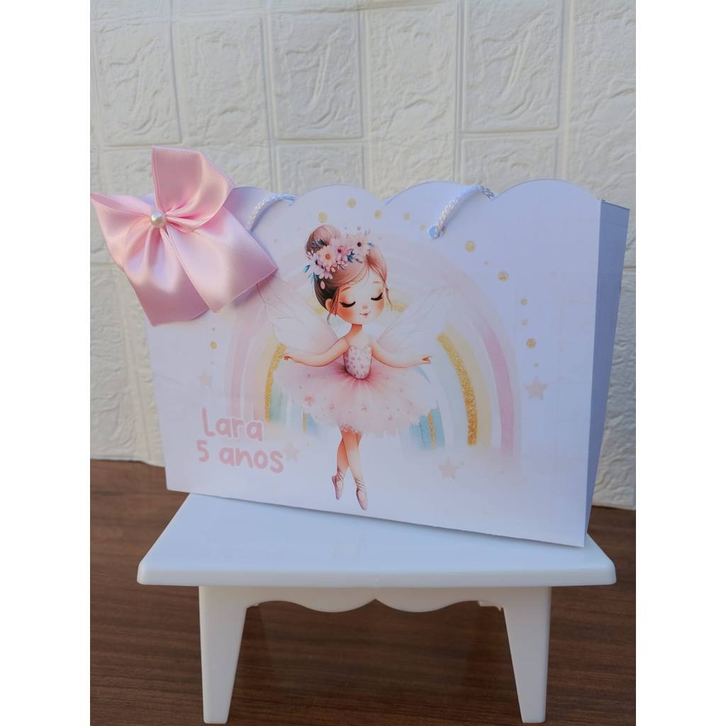 PEGUE E MONTE - Sacolinha Surpresa Personalizada BAILARINA BALE DELICADA MENINA - Lembrancinha para festa