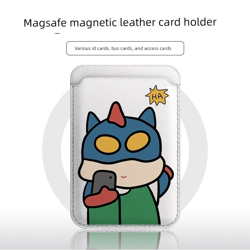 carteira magsafe [Porta-cartões magnético Magsafe] Fun Selfie Superman adequado para iphone17 Couro 16/15 Desenho animad