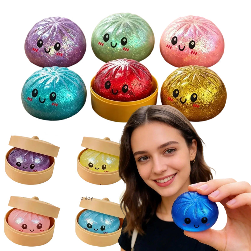 5 Cm Translúcido Maltose Dim Sum Brinquedo Squishy Combinação Gratuita Mini Steamer Acessório Macio Anti-Deformação Recu