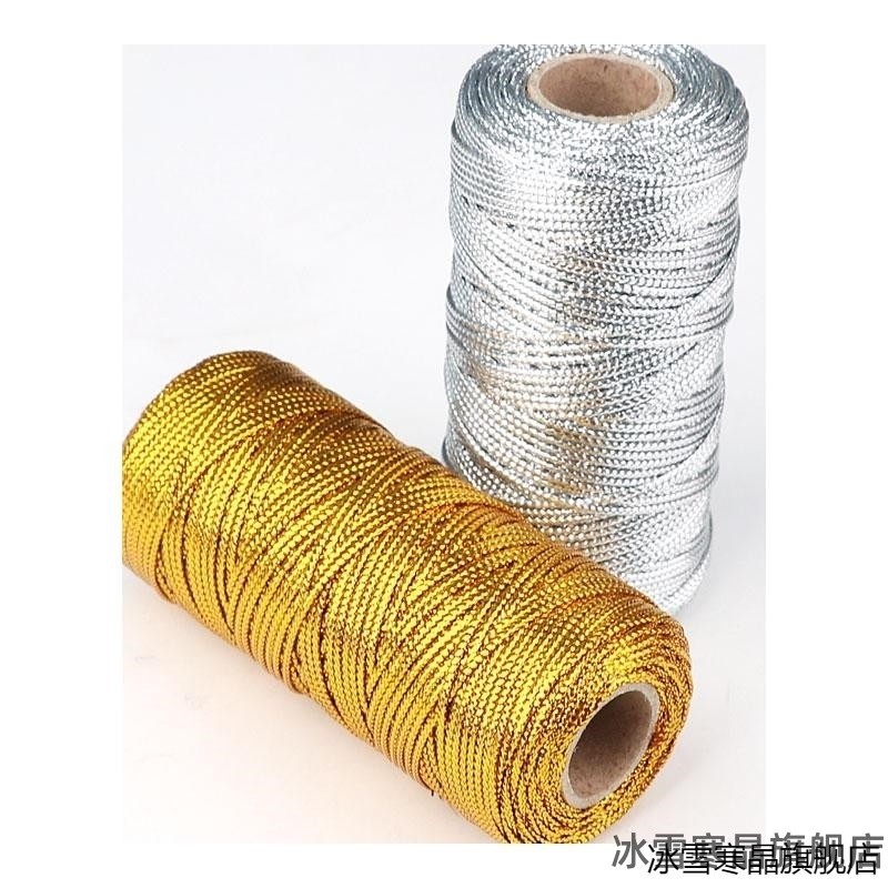 Fio dourado corda elástica artesanato corda embalagem dourada corda Tag corda fio de ouro corda elástica gravata
