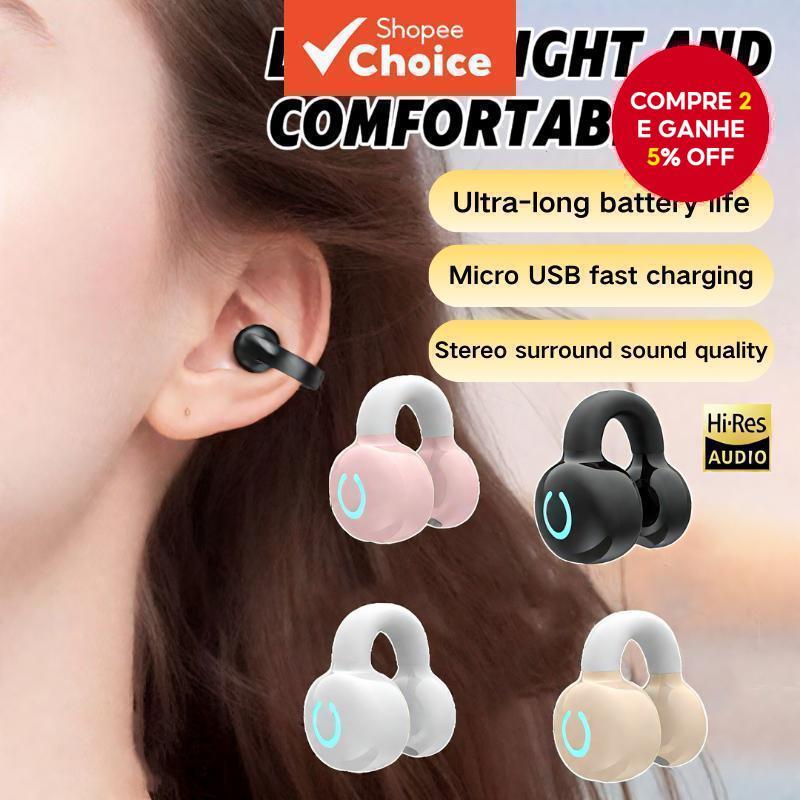 Jpikuv YX-09 Fones De Ouvido De Orelha Única TWS Bluetooth Com Braçadeira Cancelamento De Ruído HD Chamada Áudio Esporte