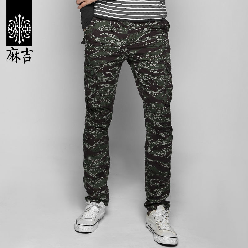 Maji camuflagem calças masculinas calças magras soltas outono calças casuais na moda calças esportivas calças compridas