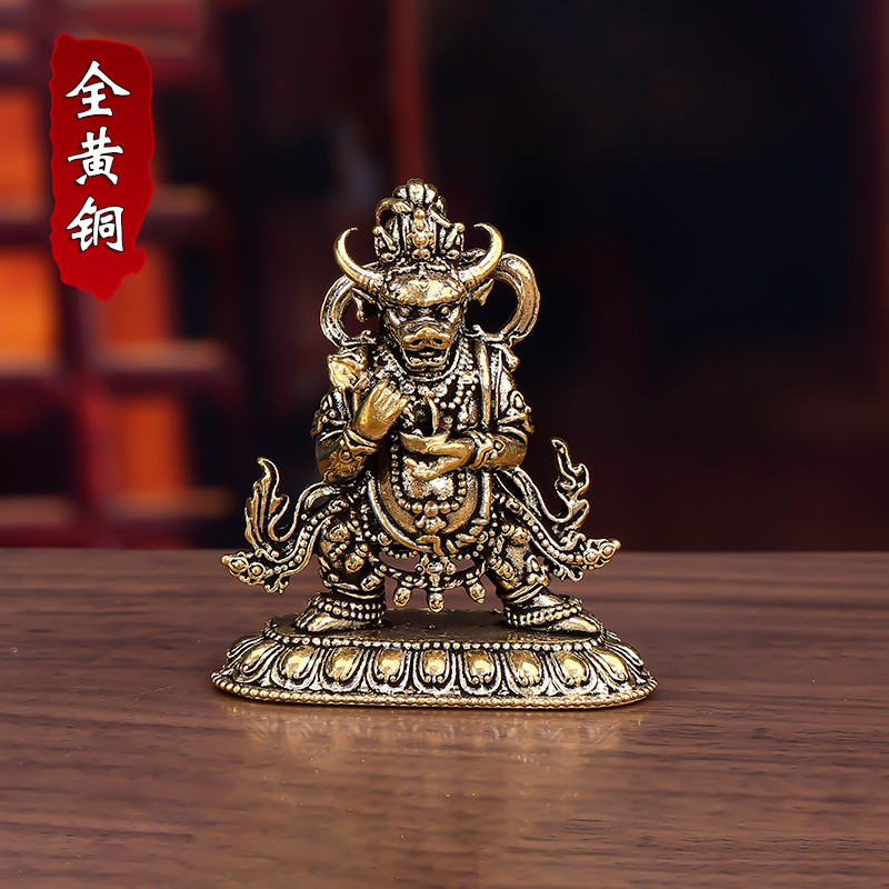 Touro demônio rei Bronze ornamentos decoração cabeça de touro deus estátua meio mundo demônio rei Desktop chá Pet lidar