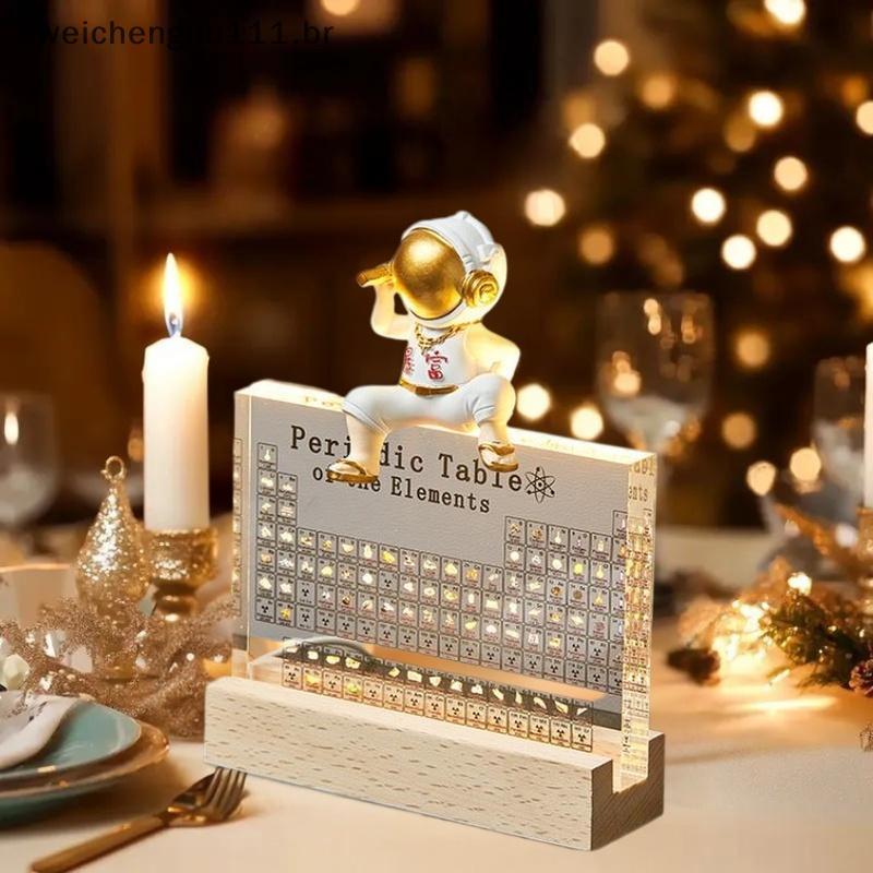 # weicheng Estatuetas De Mesa Periódica Acrílica Mendeleev Elemento De Impressão Tabela Decoração Exibição De Química Ac
