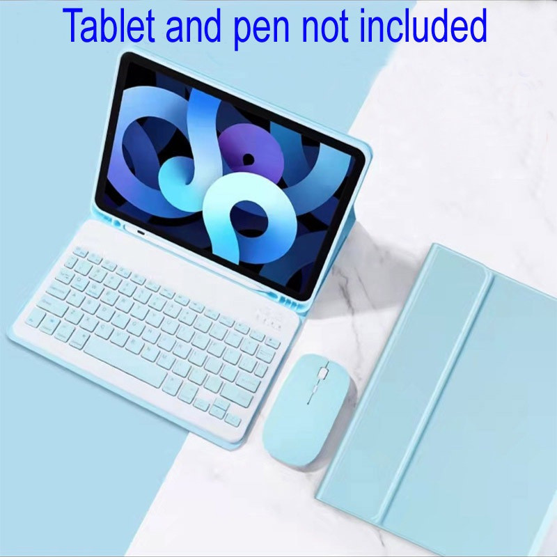 Capa de Teclado para Samsung Galaxy Tab S6 Lite S7 FE S9 FE S10 FE S10 lite A11 A11+ A8 A9 A9+ S9 FE+ Mouse Bluetooth VO