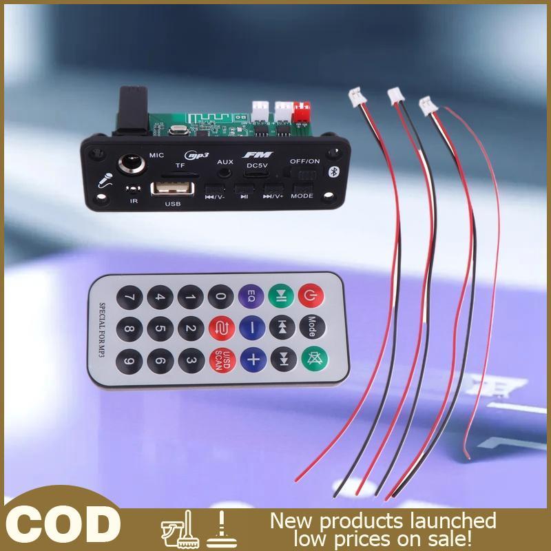 1 Conjunto 2 * 3W/5W Amplificador De Áudio Player MP3 Decodificador Placa 5V DIY MP3 Módulo Rádio FM Do Carro TF USB Mic
