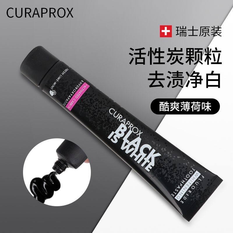Tecnologia de Buda de Cerâmica da Província Hubei Co., Ltd. Pasta de dente preta com carbono ativado Swiss CURAPROX CURA