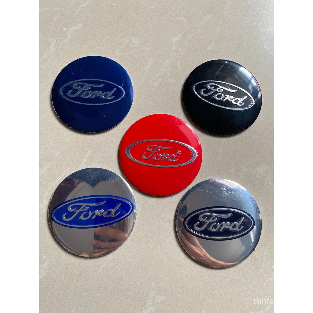 Adesivo decorativo para centro de pneu, emblema de modificação Ford, logotipo de carro, emblema de metal para cubo de ro