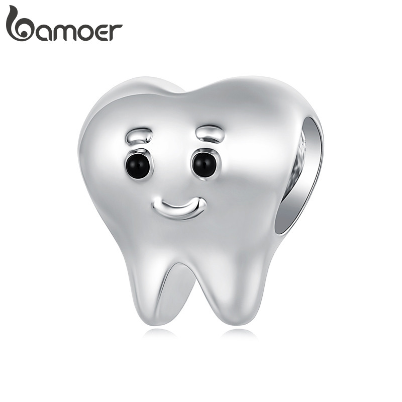 Pingente De Dente Bamoer Charm DIY Para Pulseira Presentes Mulheres
