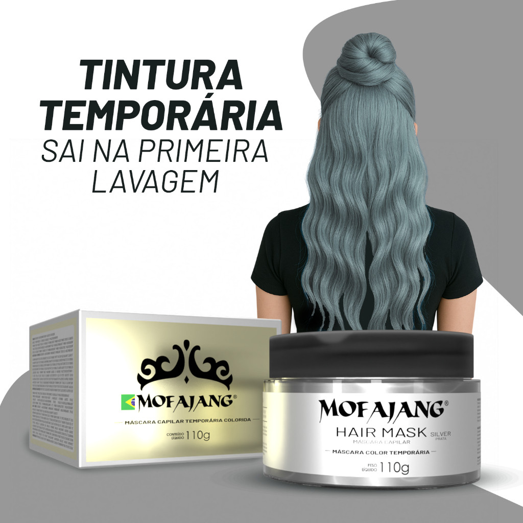 Mascara Mofajang De Coloracao Temporaria - Silver 110g