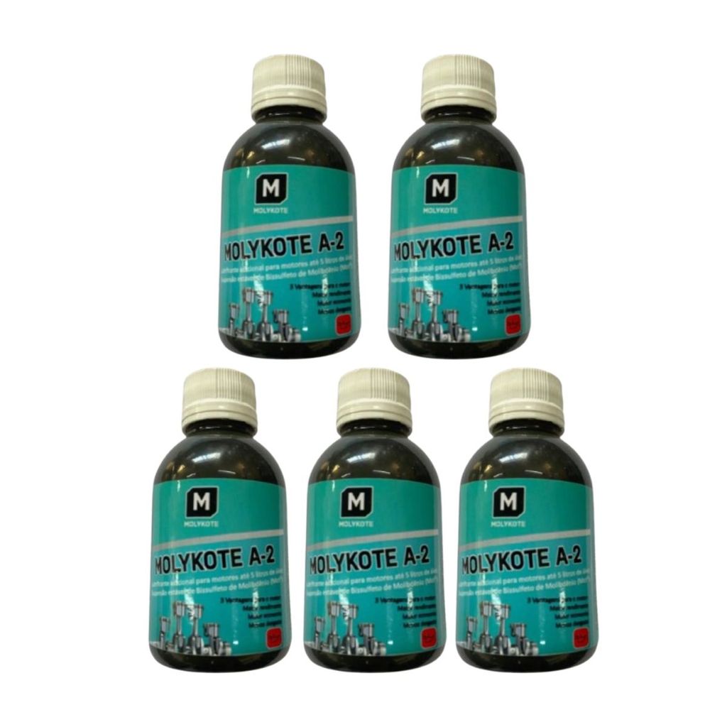 Kit 5 Molykote A2 100ml Aditivo MoS2 Bissulfeto De Molibdênio Reduz Atrito E Evita Desgaste
