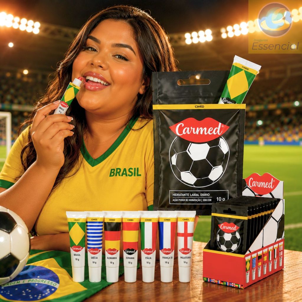Carmed Lançamento Seleção Campeãs Edição Surpresa Copa País Brasil Hidratante Labial Coleção Origina